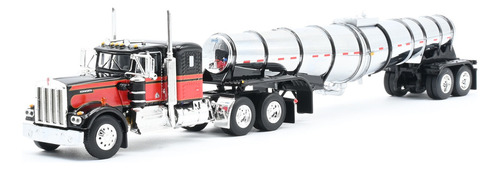 Tráiler Escala 1/64 Kw W900a Remolque Tanque Polar 60-1046 Color Negro
