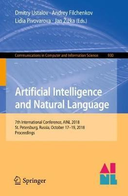 Libro Artificial Intelligence And Natural Language - Dmit...