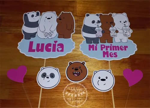 Cake Topper Adorno Torta Osos Escandalosos Personalizado