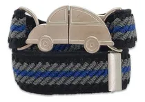 Comprar Cinto Cinturón Elástico Bebe Nene Niño Hebilla Auto Enganche Color Negro\u002Fgris\u002Fazul Talle Único