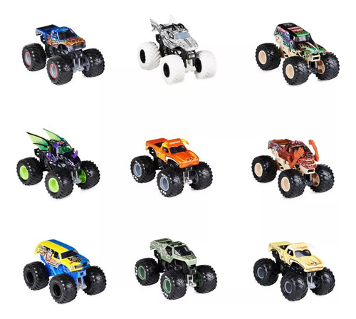 Set De 9 Camiones De Monster Jam Trucks