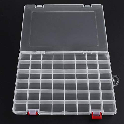 Caja 48 Cuadricula Plastico Ajustable Para Joyeria Cuenta