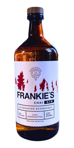 Gin Frankie's Chai Botella 500ml - Gin De Té Artesanal
