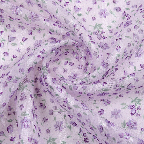 Tela De Gasa Floral De 100 X 145 Cm Estampada Para Vestido