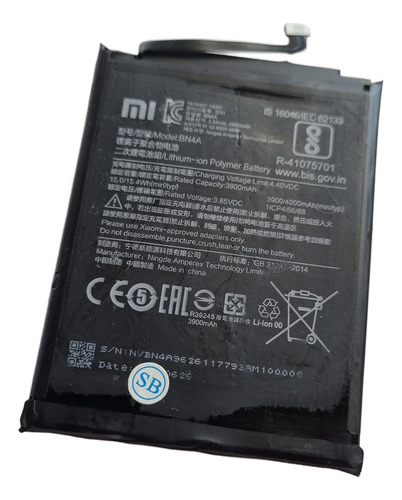 Batería Bn4a Para Celular Xiaomi Redmi Note 7 Original (Usado)