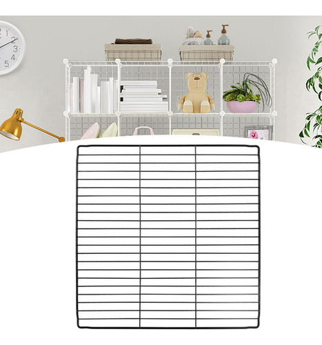 Portable Pet Playpen Panel Jaula Conejo Rejilla Negra Densa