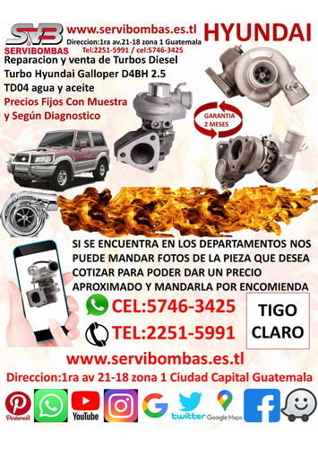 Turbo Hyundai County 3.3 D4al Gt1749s En Guatemala