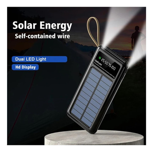 Batería Externa Solar Portable Power Bank 20.000ma