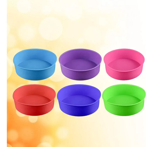Molde De Silicona Para Hornear Pasteles Redondo De 6 Pulgada