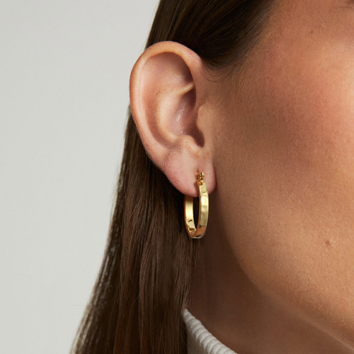 Aretes Arracadas De Oro 14k Grandes Gruesas Mujer Dama 22mm Joyas De Oro Regalos Para Mujer Mama Parejas Niña
