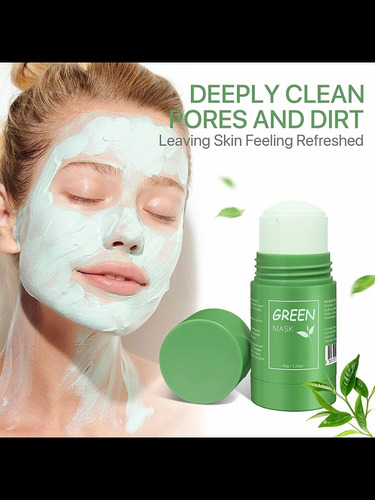 Máscara Té Verde Limpieza Facial Acné Control Espinillas 