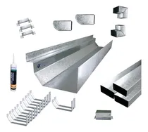 Comprar Zingueria Canaleta Americana Kit P\u002F 12 Mts Galv Con 1 Bajada