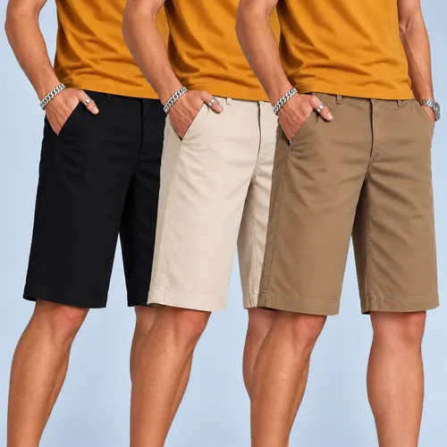 Kit 3 Bermuda Masculina Sarja Short Jeans Social Brim Lisa
