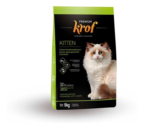 Krof Premium Gato Kitten X 9kg Envio.t.pais Il Cane Pet Food