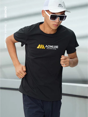 Remera Deportiva Hombre Liviana Transpirable Running Aonijie