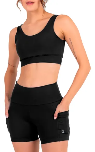 Conjunto Blackout Zero Tranparência Shorts Com Bolsos + Top