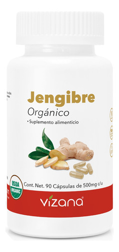 Jengibre Orgánico En Cápsulas (90caps-500mg)vizana Nutrition