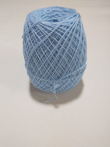 Hilo Acrilico Crochet 100 Grs. Color Azul Claro 03 Rollos
