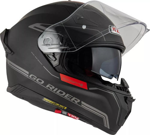 Casco Integral Nzi Nuveau Negro Rojo Mate Talle L