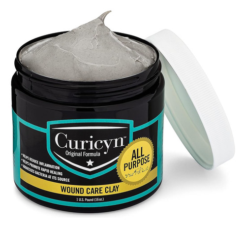 Curicyn Arcilla Para El Cuidado De Heridas De Animales 16oz.