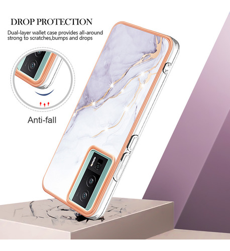 K Funda De Teléfono Marble Slim Para Xiaomi Poco F5 Pro 5g-red