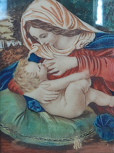 Virgen Antigua Pintada A Mano (Usado)