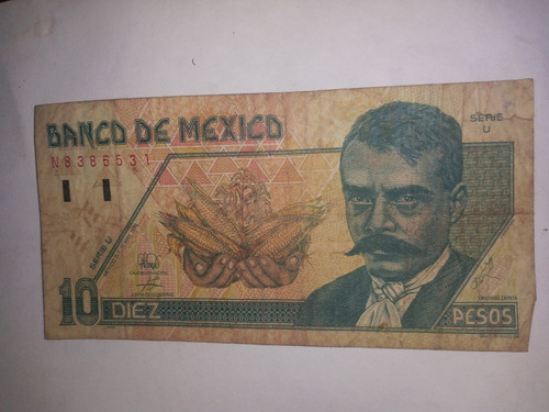 Billete De 10 Pesos En Perfecto Estado. 1996.