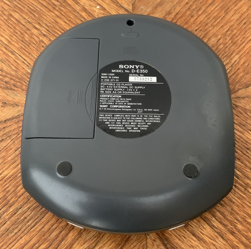 Cd Walkman Sony D-e350 Vintage