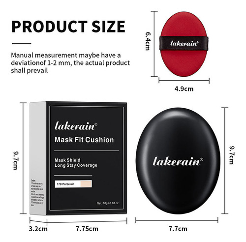 Gj Base De Maquillaje Con Colchón De Aire De Concha Negra