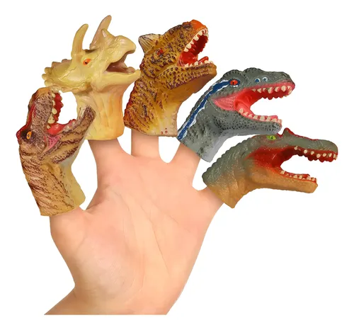 The Puppet Company – Casa De Dinosaurios Y Títeres De Dedo, Set Interactivo Para Niños Desde 12 Meses, Incluye 1 Casa Y 1 Dino