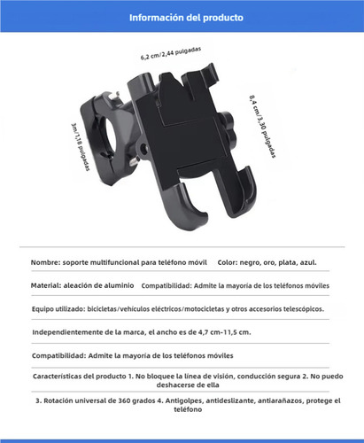 Soporte Yuran Universal Para Celular En Bicicleta Y Moto