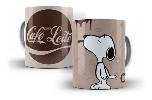 Caneca Snoopy Personalizada - Café Com Leite