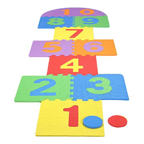 Icrpstu Hopscotch Playmat Espuma Interlocking Puzzle Floor M