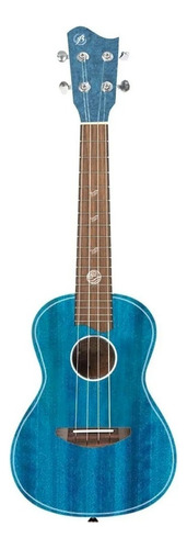 Bamboo Ukulele Concierto De Caoba Con Funda U-23-agua Color Azul