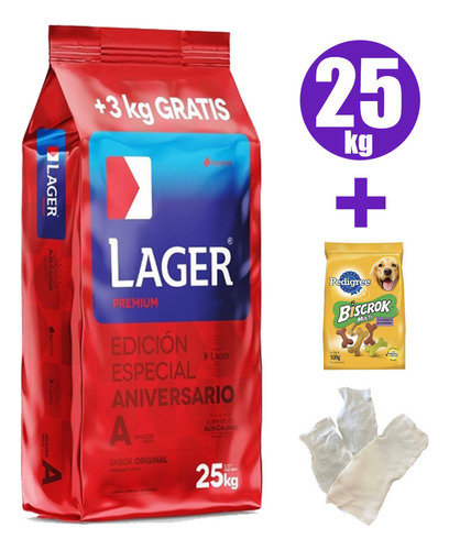 Lager Premium Perro Adulto 22kg Mas Envio