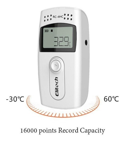Elitech Rc-4hc - Grabador De Datos De Temperatura Y Humedad 
