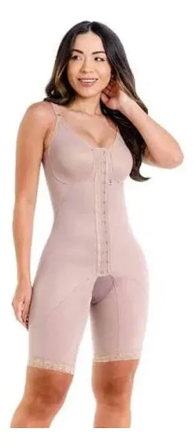 Cinta Modeladora Macaquinho Alça E Fecho Frontal Biobela1601 Cor Chocolate Tamanho EPP/38