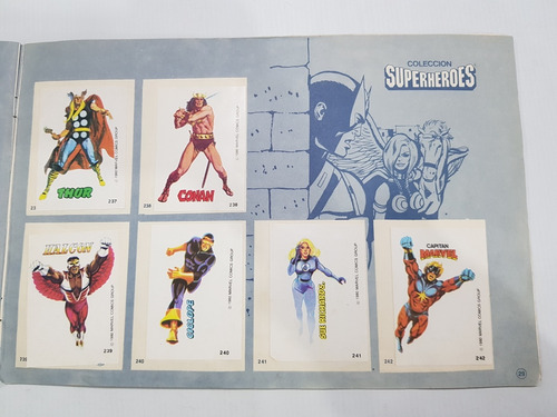 Imagen 9 de 10 de Álbum De Figuritas Capitán América Superhéroes '80 Mag 58821