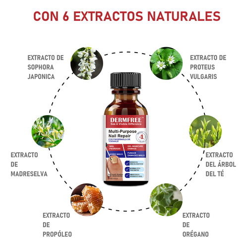 Dermfree Para Uñas Gruesas, Dañadas Y Decoloradas 30ml