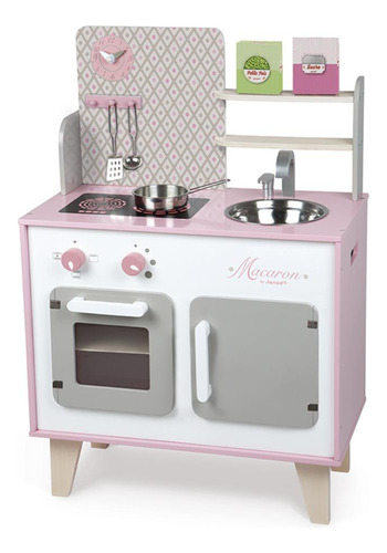 Cozinha De Madeira Infantil Janod Cor Rosa