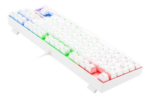 Imagen 5 de 5 de Teclado gamer Redragon Kumara K552 QWERTY Outemu Blue español latinoamérica color blanco con luz RGB