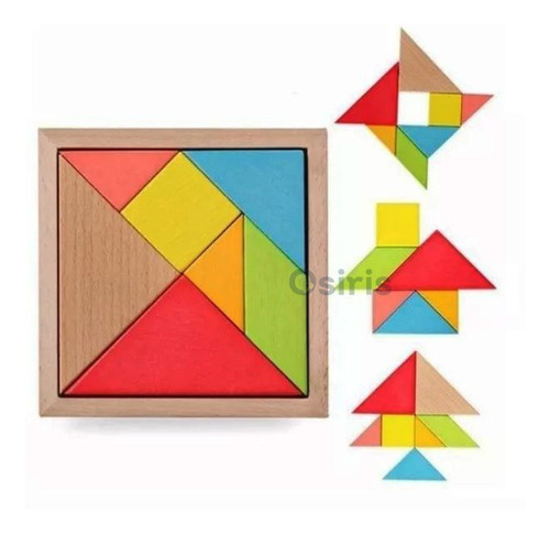 Tangram De Madera Didactico Juguete De Madera