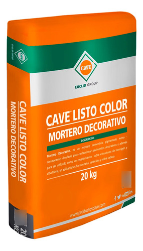 Cave Listo - Mortero Decorativo Para Piso Saco 20 Kg.