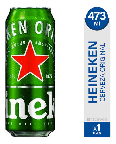 Cerveza Heineken Lata 473ml Lata por unidad