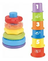 Comprar Vasos Y Aros Apilables Y Encastrables Colores Fuertes