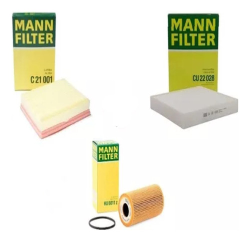 Kit 3 Filtros Mann Nissan Frontier Renault Alaskan 2.3