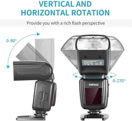 Imagen 6 de 7 de Flash Speedlite Neewer Nw550 Manual Canon Nikon