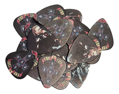 Kit 10 Palhetas Guns N´roses Guita Violão Ukulele Baixo