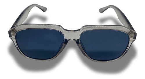 Lentes De Sol Luxy Vision Unisex Con Protección Solar Redondo Negro Gris Gris
