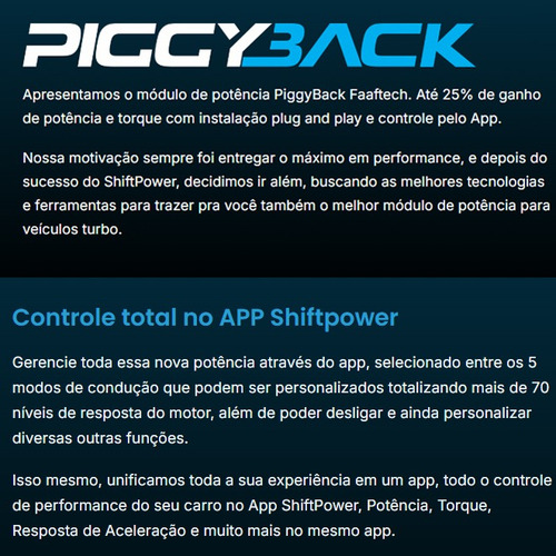 Piggyback Jeep Commander 1.3 T270 2022 A 2024 Chip Potencia